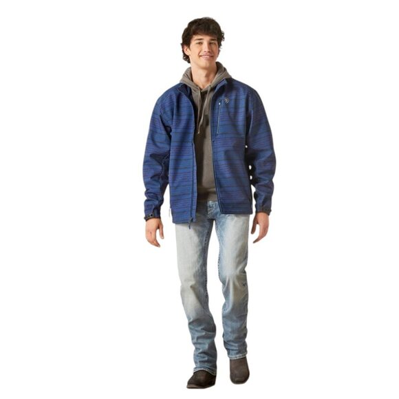 Ariat Logo 2.0 Softshell Jacket Mens XXL TALL Midsummer Night/Rock Climb Blue - Picture 9 of 10